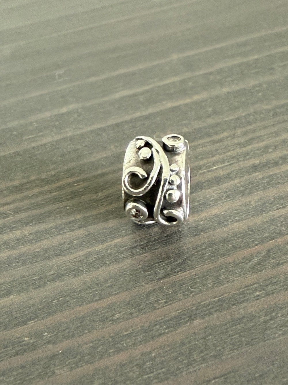 Pandora ALE S925 Sterling Silver Clip Charm with Clear Gem